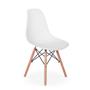 Imagem de Conjunto Mesa de Jantar Quadrada Sofia Preta 80x80cm com 4 Cadeiras Eames Eiffel - Branco