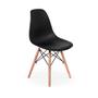 Imagem de Conjunto Mesa de Jantar Quadrada Sofia Preta 80x80cm com 4 Cadeiras Eames Eiffel - Preto
