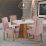 Imagem de Conjunto Mesa de Jantar Redonda 90cm Spirit com 4 Cadeiras Mel/Blonde/Rosa