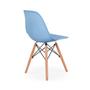 Imagem de Conjunto Mesa de Jantar Redonda Amanda Branca 120cm com 6 Cadeiras Eames Eiffel - Azul Claro