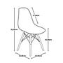 Imagem de Conjunto Mesa de Jantar Redonda Amanda Preta 120cm com 4 Cadeiras Eames Eiffel - Turquesa