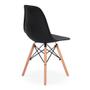 Imagem de Conjunto Mesa de Jantar Redonda Amanda Preta 120cm com 6 Cadeiras Eames Eiffel - Preto