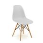 Imagem de Conjunto Mesa de Jantar Redonda Cecília Amadeirada Natural 120cm com 4 Cadeiras Eames Eiffel - Cinza