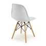 Imagem de Conjunto Mesa de Jantar Redonda Cecília Amadeirada Natural 120cm com 4 Cadeiras Eames Eiffel - Cinza