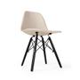 Imagem de Conjunto Mesa de Jantar Redonda Hairpin 120cm Natural com 4 Cadeiras Eames Eiffel Base Preta - Nude