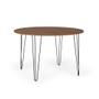 Imagem de Conjunto Mesa de Jantar Redonda Hairpin 120cm Natural com 4 Cadeiras Eames Eiffel - Turquesa