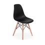 Imagem de Conjunto Mesa de Jantar Redonda Hairpin 90cm Preta com 3 Pés + 4 Cadeiras Eames Eiffel - Preto