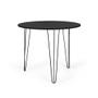Imagem de Conjunto Mesa de Jantar Redonda Hairpin 90cm Preta com 3 Pés + 4 Cadeiras Eames Eiffel - Preto