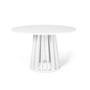 Imagem de Conjunto Mesa de Jantar Redonda Talia 120cm Branca com 6 Cadeiras Eames Eiffel Base Preta - Branco