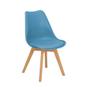 Imagem de Conjunto Mesa de Jantar Redonda Talia Branca 120cm com 4 Cadeiras Eiffel Leda - Turquesa