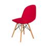 Imagem de Conjunto Mesa de Jantar Redonda Talia Branca 120cm com 6 Cadeiras Eiffel Botonê - Vermelho