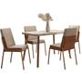 Imagem de Conjunto Mesa de Jantar Retangular 120cm + 4 Cadeiras Hug PR