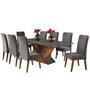 Imagem de Conjunto Mesa de Jantar Retangular 200x90 Pipa com 8 Cadeiras Vegas e Buffet 4 Portas com Espelhos a