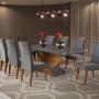 Imagem de Conjunto Mesa de Jantar Retangular 200x90 Pipa com 8 Cadeiras Vegas e Buffet 4 Portas com Espelhos a
