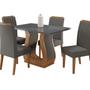 Imagem de Conjunto Mesa de Jantar Retangular Amore 120x80cm sem Vidro e 4 Cadeiras