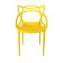 Imagem de Conjunto Mesa de Jantar Retangular Eiffel Branca 120x80cm com 4 Cadeiras Allegra - Amarelo