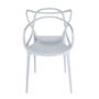 Imagem de Conjunto Mesa de Jantar Retangular Eiffel Branca 120x80cm com 4 Cadeiras Allegra - Cinza
