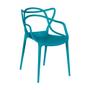 Imagem de Conjunto Mesa de Jantar Retangular Eiffel Preta 120x80cm com 4 Cadeiras Allegra - Turquesa