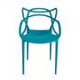 Imagem de Conjunto Mesa de Jantar Retangular Eiffel Preta 120x80cm com 4 Cadeiras Allegra - Turquesa