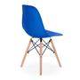 Imagem de Conjunto Mesa de Jantar Retangular Pérola Cherry 150x80cm com 4 Cadeiras Eames Eiffel - Azul