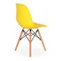 Imagem de Conjunto Mesa de Jantar Retangular Pérola Cherry 150x80cm com 6 Cadeiras Eames Eiffel - Amarelo