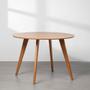 Imagem de Conjunto Mesa de Jantar Square Redonda Freijó - 88cm + 4 Cadeiras Eiffel - Bege Acinzentado