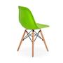 Imagem de Conjunto Mesa de Jantar Talia Amadeirada Branca 100cm com 4 Cadeiras Eames Eiffel - Verde