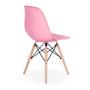 Imagem de Conjunto Mesa de Jantar Talia Amadeirada Preta 120cm com 4 Cadeiras Eames Eiffel - Rosa