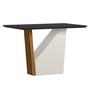 Imagem de Conjunto Mesa de Jantar Veneza 1,20m Tampo de Madeira com Vidro Colado com 4 Cadeiras Ana Ypê/Preto/Ja03 - New Ceval