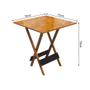 Imagem de Conjunto Mesa Dobravel 70x70 em Madeira Robusta com 4 Cadeiras Black - Castanho 