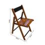 Imagem de Conjunto Mesa Dobravel 70x70 em Madeira Robusta com 4 Cadeiras Black - Castanho 
