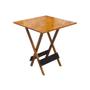 Imagem de Conjunto Mesa Dobravel 70x70 em Madeira Robusta com 4 Cadeiras Black - Castanho 