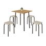 Imagem de Conjunto Mesa Dobrável com 4 Banquetas Bali
