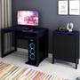 Imagem de Conjunto Mesa E Armario Gamer ME4161XME4164 Preto Azul Tecno Mobili