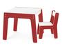 Imagem de Conjunto mesa e cadeira de madeira infantil vermelha