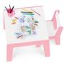 Imagem de Conjunto Mesa e Cadeira Infantil Madeira - Rosa - Junges