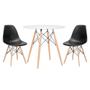 Imagem de Conjunto - Mesa Eames 80 cm + 2 cadeiras Eames Eiffel DSW