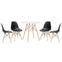 Imagem de Conjunto - Mesa Eames 80 cm + 4 cadeiras Eames Eiffel DSW