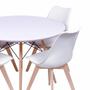 Imagem de Conjunto mesa eames branca 110cm e 4 cadeiras saarinen pp branca wood