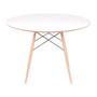 Imagem de Conjunto Mesa Eames Eiffel DSW Redonda Branca 90cm + 4 Cadeiras Eames DSW - Fendi