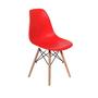 Imagem de Conjunto Mesa Eames Eiffel DSW Redonda Imbuia 90cm + 4 Cadeiras Eames DSW - Vermelha
