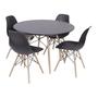 Imagem de Conjunto mesa eames preta 90cm e 4 cadeiras eames pp preta