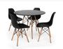 Imagem de Conjunto Mesa Eames Preta 90Cm E 4 Cadeiras Eames Pp Preta