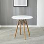 Imagem de Conjunto Mesa Eiffel Branca 80cm e 02 Cadeiras Eiffel Pretas