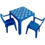 Imagem de Conjunto Mesa Estampada E 2 Cadeiras Infantil Mor Plástica Azul