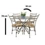 Imagem de Conjunto Mesa Florença 90cm com 4 Cadeiras Londres Quality Aço