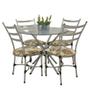 Imagem de Conjunto Mesa Florença 90cm com 4 Cadeiras Londres Quality Aço