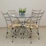 Imagem de Conjunto Mesa Florença 90cm com 4 Cadeiras Londres Quality Aço