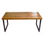 Imagem de Conjunto Mesa Industrial Eco Bernardo 1,50m Ferragem Preta com Banco Industrial Eco Bernardo