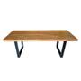 Imagem de Conjunto Mesa Industrial Lanna 2,00m Ferragem Preta com 2 Banco Industrial Lanna